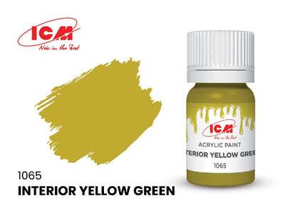ICM Green Colours - Interior Yellow Green bottle, 12 ml(8 Pack)
