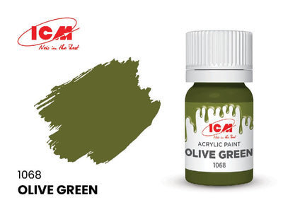 ICM Green Colours - Olive Green bottle, 12 ml (8 Pack)