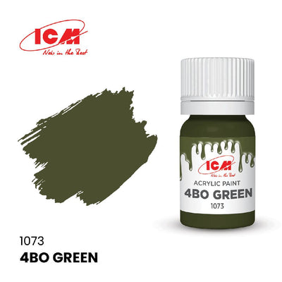 ICM Green Colours - Russian Green bottle, 12 ml (8 Pack)