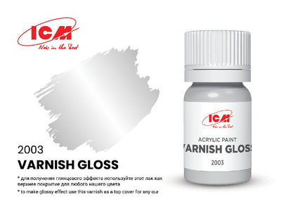 ICM Varnish Colours - Varnish Gloss bottle, 12 ml (8 Pack)