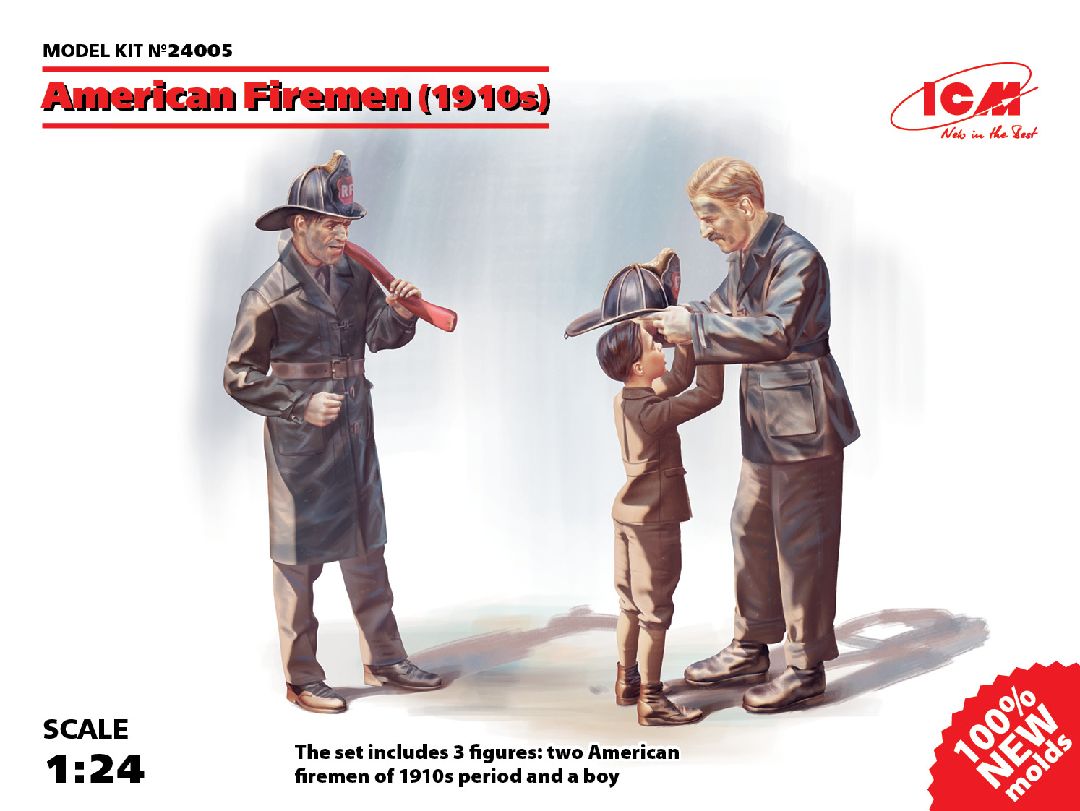 ICM 1/24 American Firemen (1910s) (3 figures)