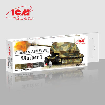 ICM Acrylic Paint Set for German AFV WW2 (Marder I) (6 colours)