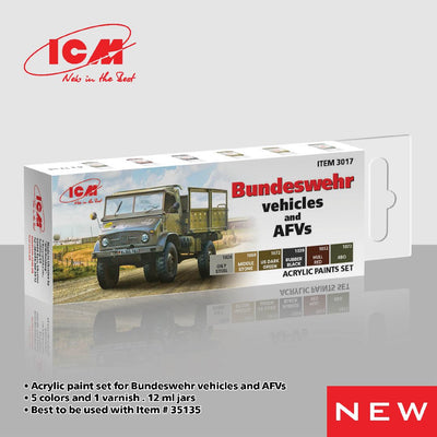 ICM Acrylic Paint Set for Bundeswehr vehicles & AFVs(6 colours)