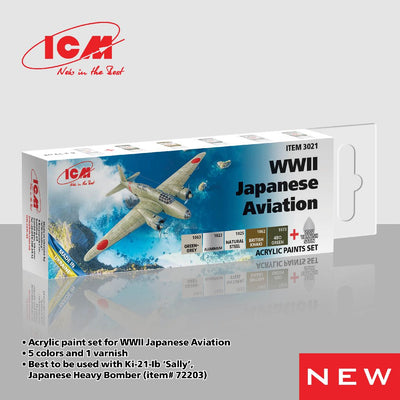ICM Acrylic Paint Sets for WWII Japanese Aviation (6 colours)