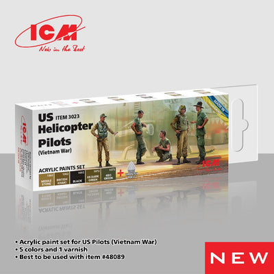 ICM Acrylic Paint Sets for US Pilots (Vietnam War)(6 colours)