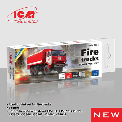 ICM Acrylic Paint Set for Fire trucks (6 colours)