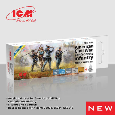 ICM Acrylic Paint Sets for American Civil War (6 colours)