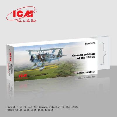 ICM Acrylic Paint Set for German aviation of 1930s (6 colours)