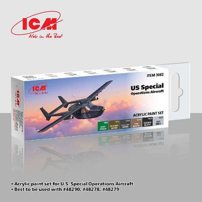 ICM Acrylic Paint Set for U.S. Special Ops Aircraft (6 bottles)
