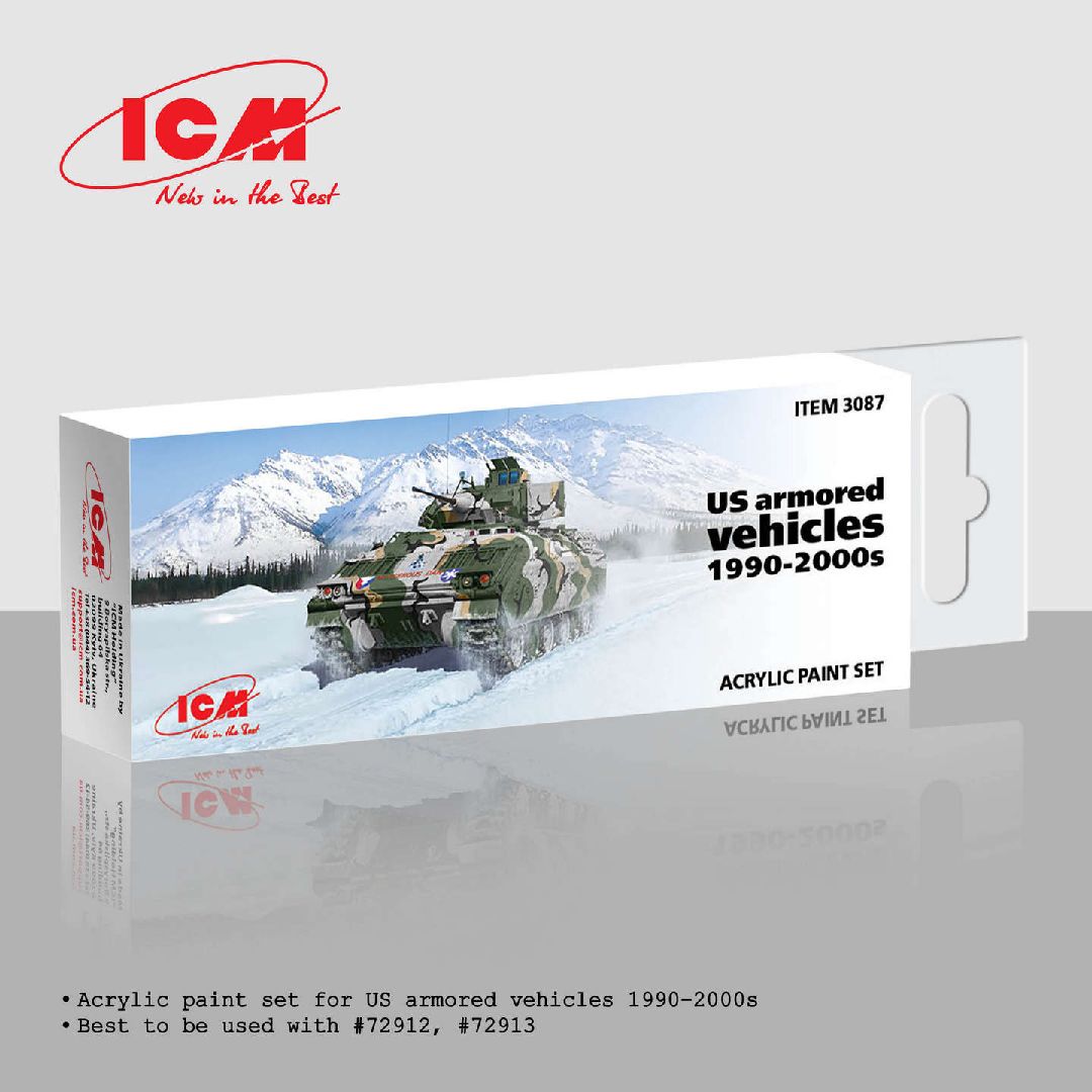 ICM Acrylic Paint Set for US armored vehicles (6 bottles)
