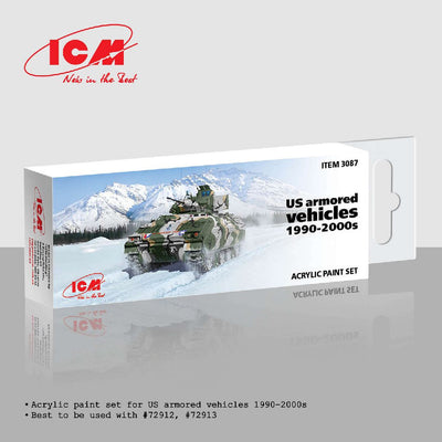 ICM Acrylic Paint Set for US armored vehicles (6 bottles)