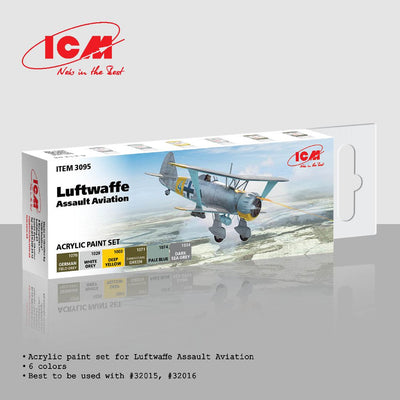 ICM Acrylic Paint Set for Luftwaffe Aviation (6 bottles)