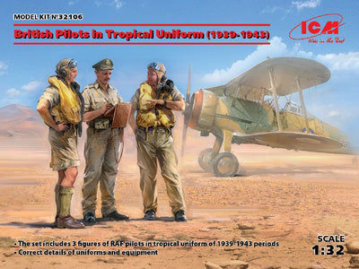 ICM 1/32 British Pilots Tropical Uniform (1939-1943)(3 figures)