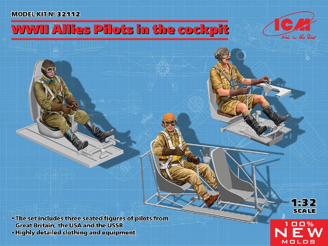 ICM 1/32 WWII Allies Pilots in the cockpit