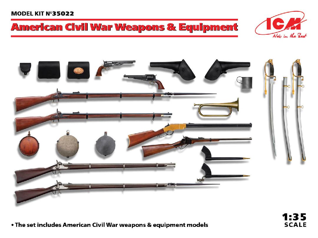 ICM 1/35 US Civil War Weapons & Equipment