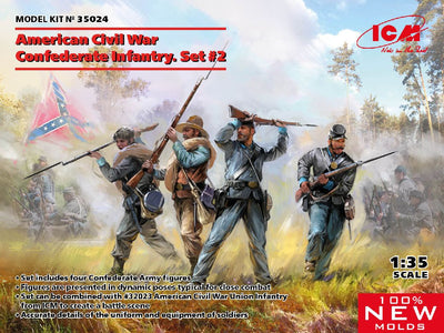 ICM 1/35 American Civil War Confederate Infantry. Set #2