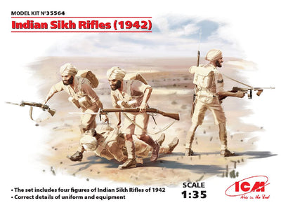 ICM 1/35 Indian Sikh Rifles (1942) (4 figures)