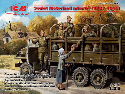 ICM 1/35 Soviet Motorized Infantry (1943-1945), (5 figures)