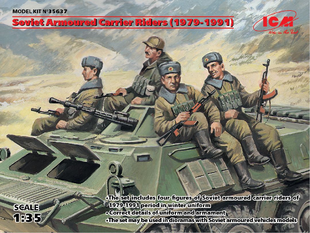 ICM 1/35 Soviet Armored Carrier Riders (1979-1991), (4 figures)