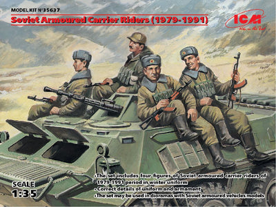 ICM 1/35 Soviet Armored Carrier Riders (1979-1991), (4 figures)