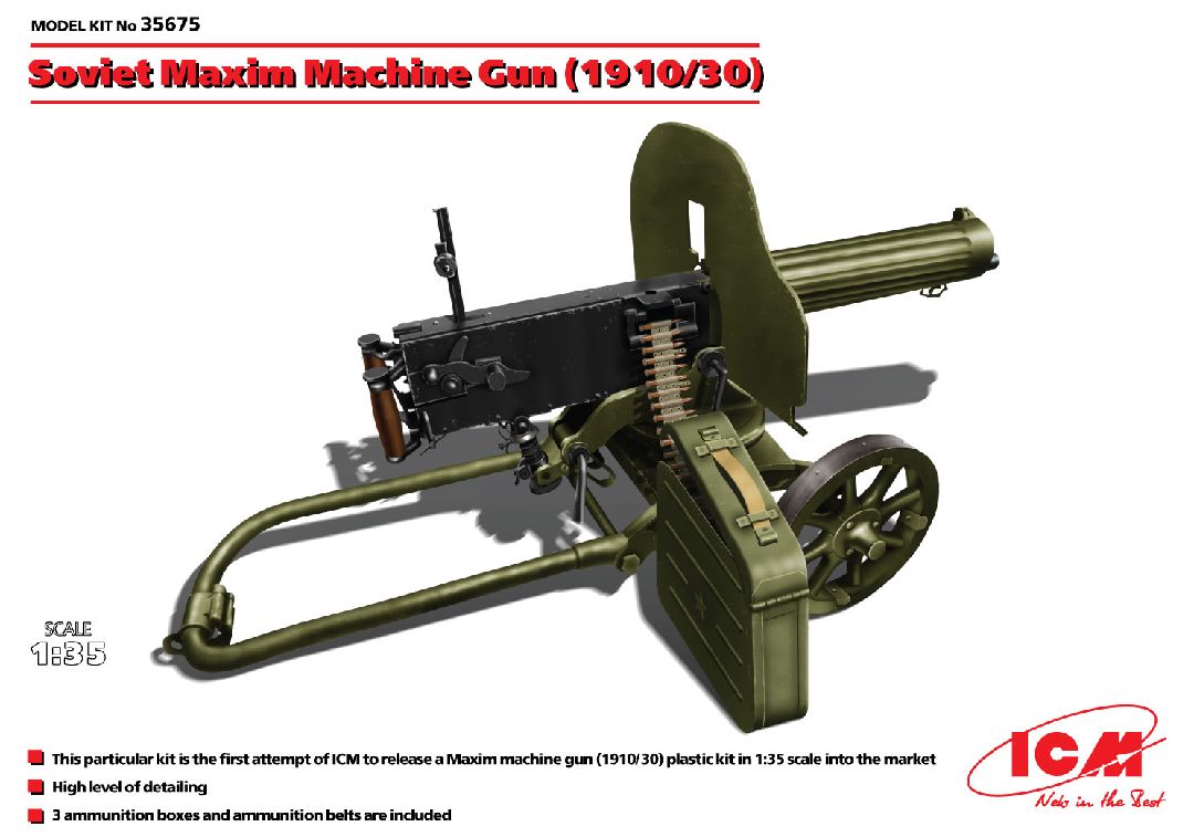 ICM 1/35 Soviet Maxim Machine Gun (1910/30)