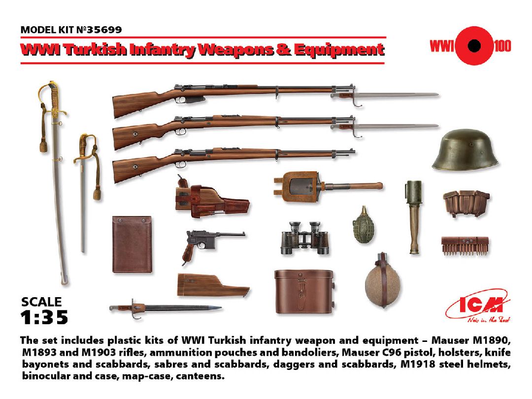 ICM 1/35 WWI Turkish Infantry Weapons & Equipment