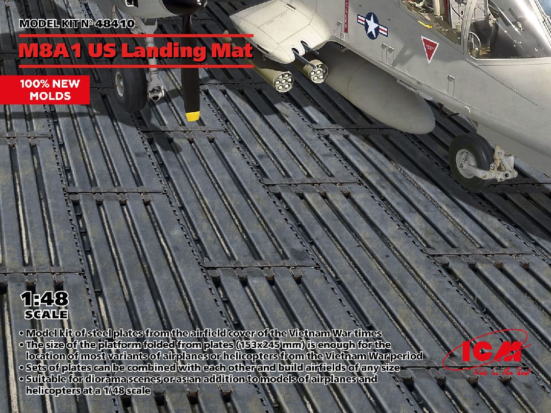 ICM 1/48 M8A1 US Landing Mat (153x245 mm)