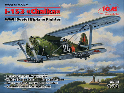 ICM 1/72 I-153 "Chaika", WWII Soviet Biplane Fighter