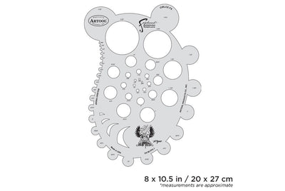 Iwata Artool Blasted FX Circle FXFreehand Airbrush Template