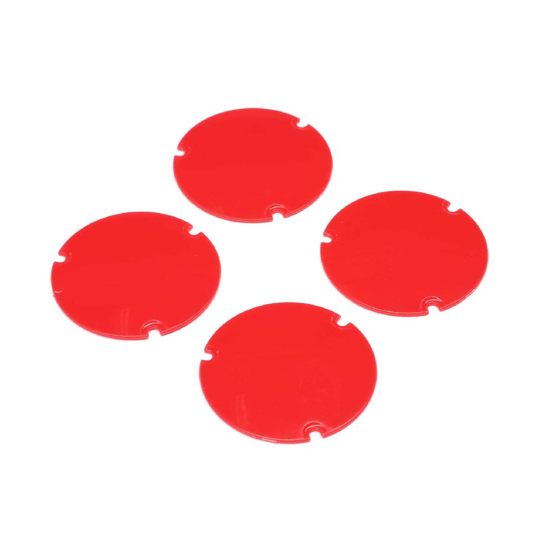 Losi Wheel Cover Set, Red: 22S Sprint