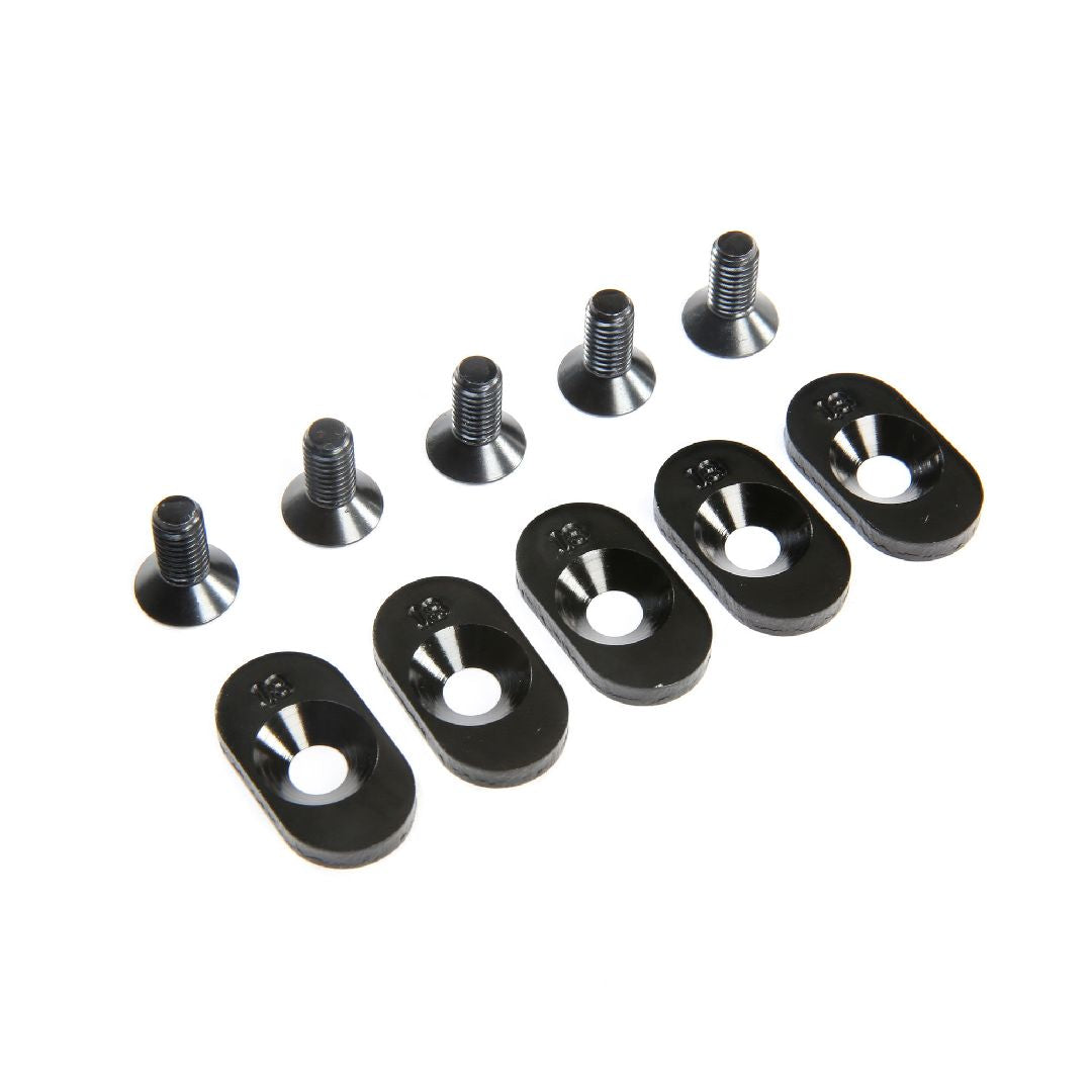 Losi Engine Mount Insert & Screws, Black, 18T (5): 5ive-T 2.0