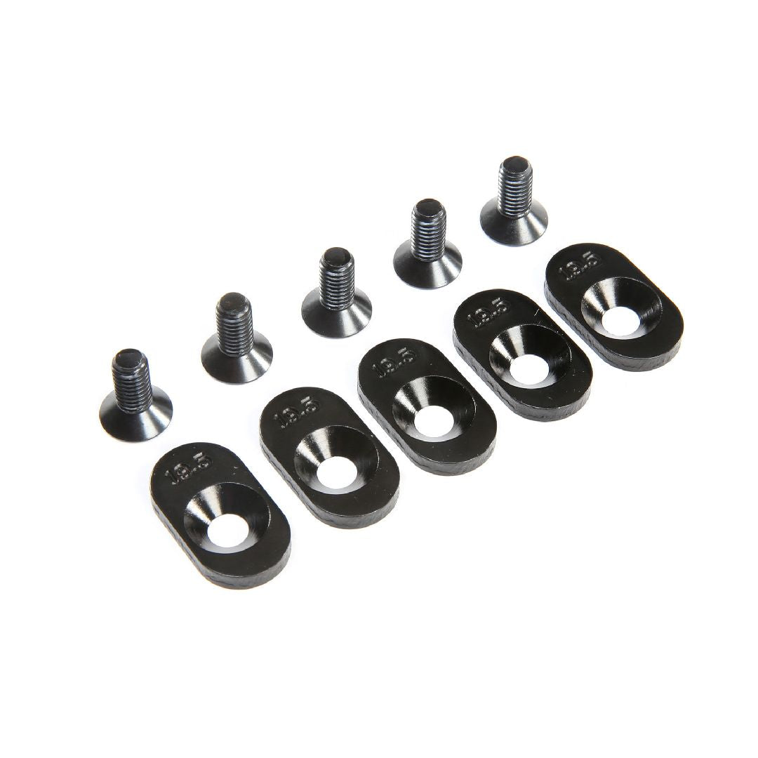Losi EngineMount Insert & Screws, Black, 19.5T (5): 5ive-T 2.0