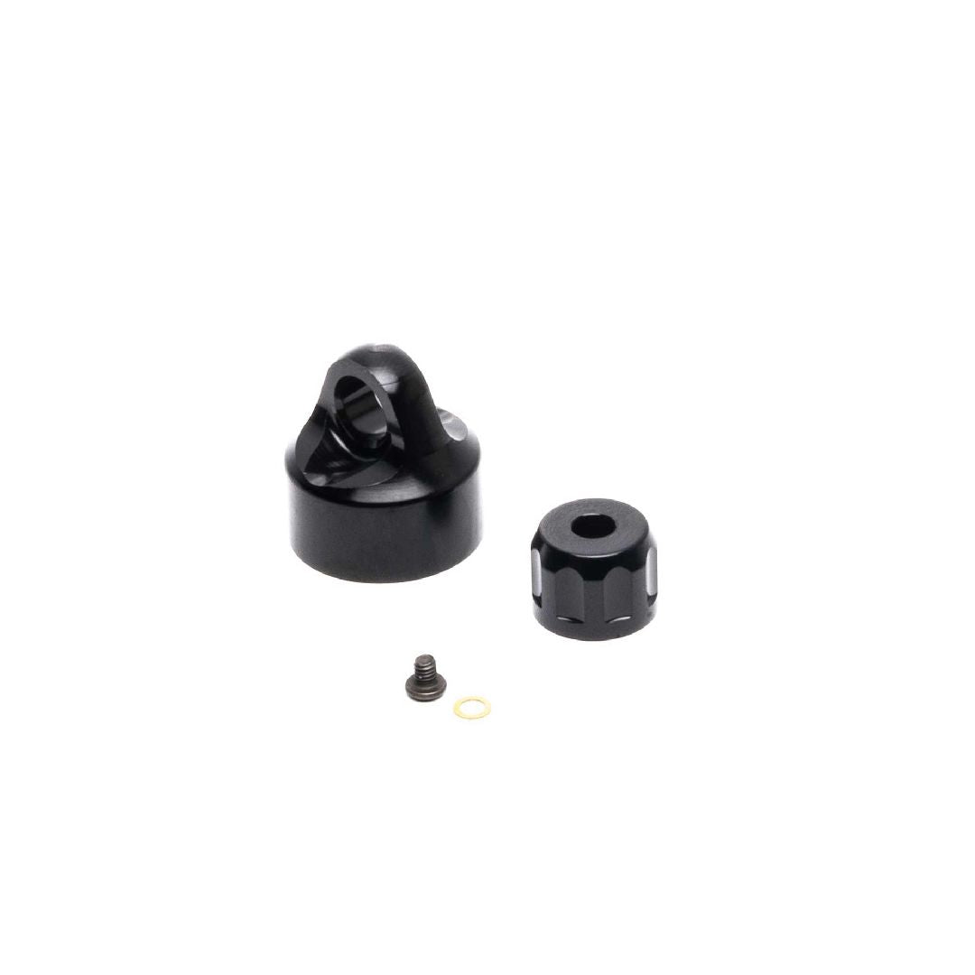 Losi Shock Cap Set, Aluminum, Black: PM-MX