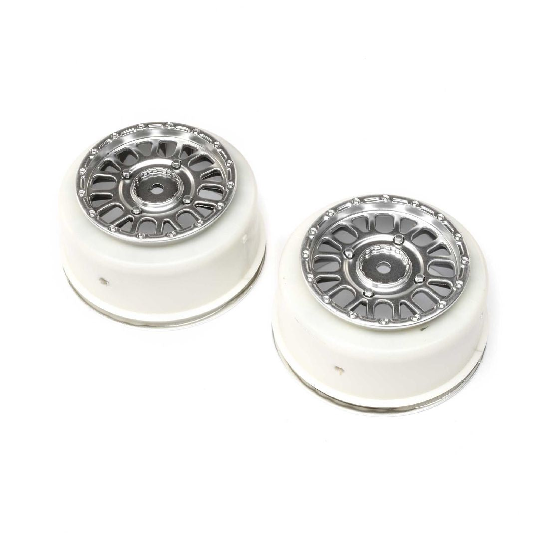 Losi 2.2/3.0 Wheels, Satin Plated (2): RZR Rey