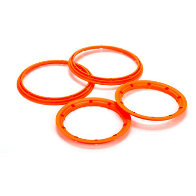 Losi Beadlock Set, Inner & Outer Flour Orange (2): 5T