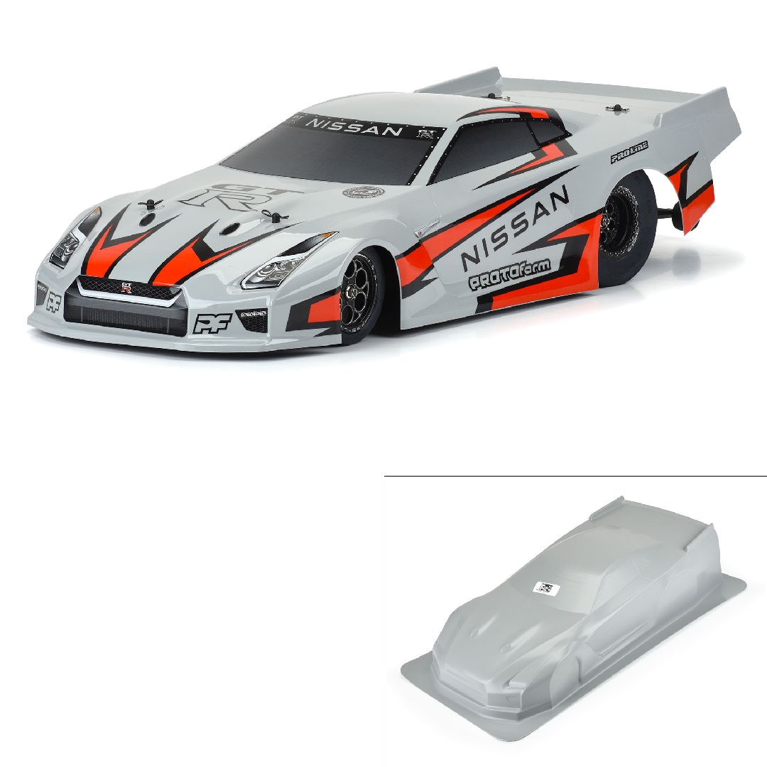 Protoform 1/10 Nissan GT-R R35 ToughColor Gray: 22S Drag Car