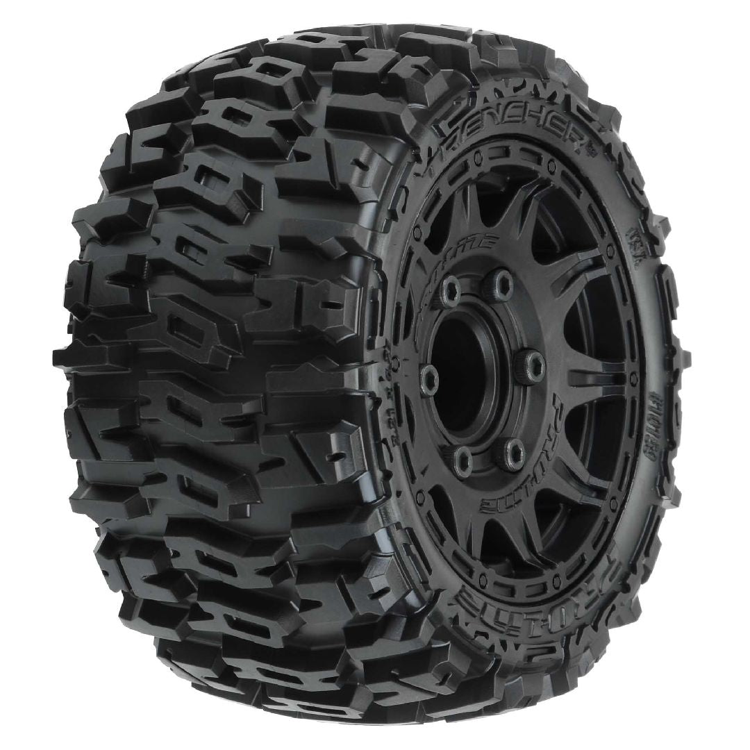 Pro-Line Trencher LP 2.8" Tires on Black Rem Hex Whls (2)