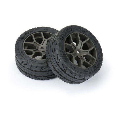 Pro-Line Victory 2.4" (Soft) Belted Tires on Gray Wheels (2)
