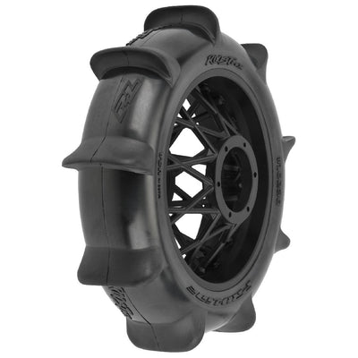 Pro-Line Roost MX Paddle Motorcycle Tire on Black Wheel
