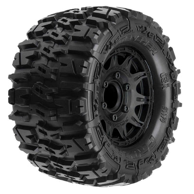 Pro-Line Trencher 2.8" Tires on Black Removable Hex Wheels (2)