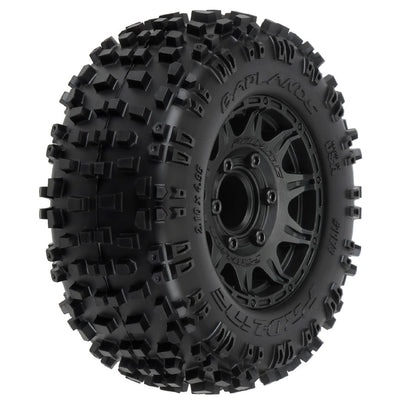 Pro-Line Badlands 2.8" Tires on Black Removable Hex Wheels (2)