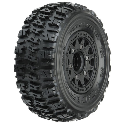 Pro-Line Trencher X 2.2"/3.0" Tires on Black Rem Hex Wheels (2)