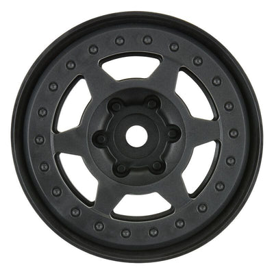Pro-Line Holcomb 1.9" Black Plastic Internal Bead-Loc Wheels (2)