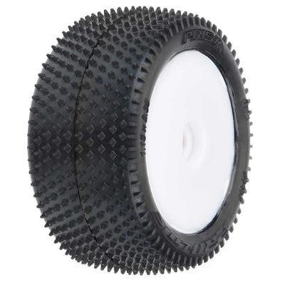 Pro-Line Prism Carpet Mini-B Tires on White Wheels (2)
