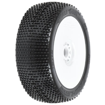 Pro-Line Hole Shot 2.0 (Soft) Tires on White Wheels (2)