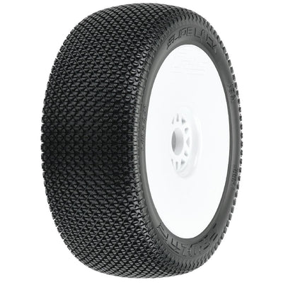 Pro-Line Slide Lock S3 (Soft) Tires on White Wheels (2)