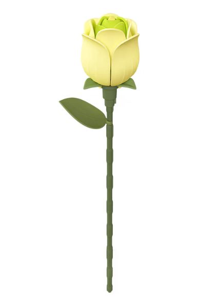 Rowood DIY Green Rose 3D Wooden Puzzle