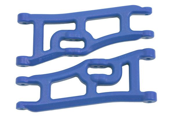 RPM Wide Front A-arms Elec Rustler & Elec Stampede 2wd - Blue