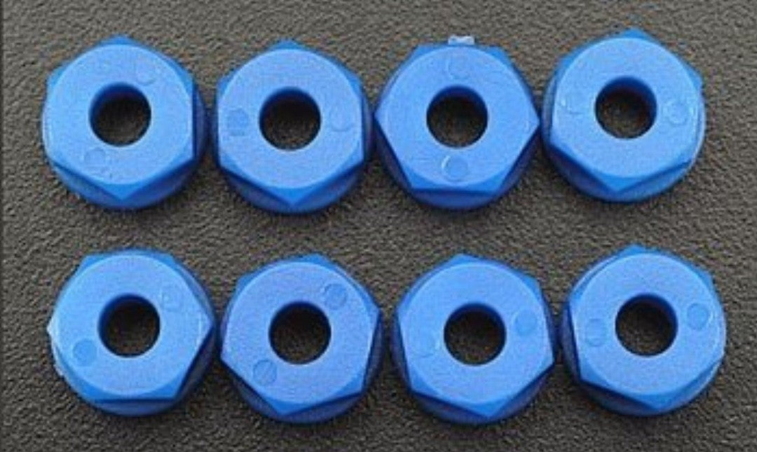 RPM Nylon Nuts 8-32 (8) - Neon Blue