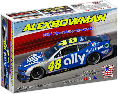 Salvinos JR Models 1/24 Hendrick Motorsports 2024 Alex Bowman Camaro Darlington "Throwback"